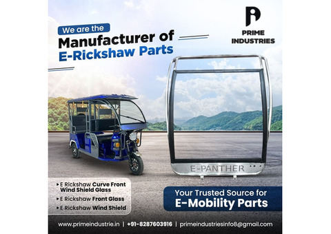 E Rickshaw Front Glass in India