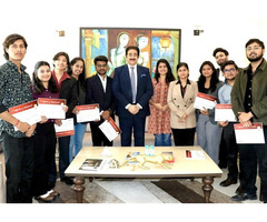 AAFT Student Ambassadors Honoured by Dr. Sandeep Marwah