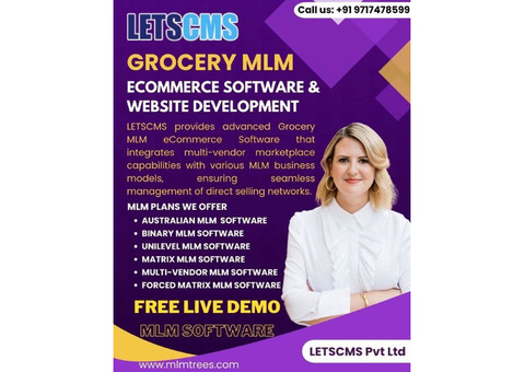 Grocery MLM eCommerce Software and Website Development by LETSCMS