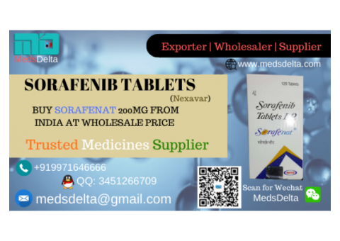 Buy Sorafenat 200mg Tablets | Indian Sorafenib Wholesale price