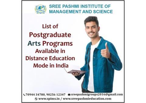 List of Postgraduate Arts Programs