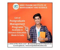 List of PG Management Programs Available in Distance Education