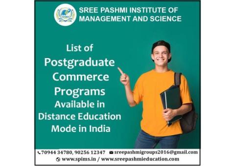 List of Postgraduate Commerce Programs Available in Distance Education
