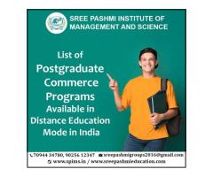 List of Postgraduate Commerce Programs Available in Distance Education