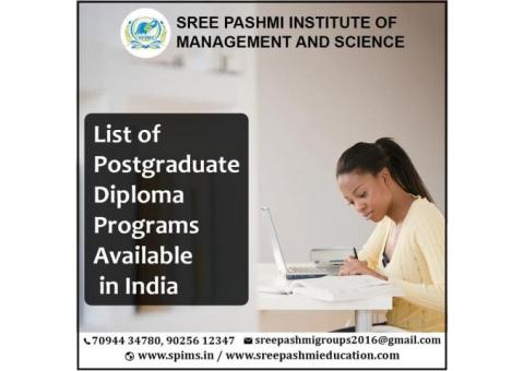 PG Diploma Programs Available in India