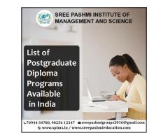 PG Diploma Programs Available in India