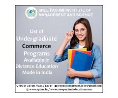 List of Undergraduate Commerce Programs in Distance Education