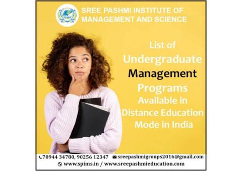 List of Undergraduate Management Programs in Distance Education