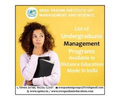 List of Undergraduate Management Programs in Distance Education