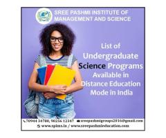 List of Undergraduate Science Programs in Distance Education