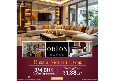 3 BHK Apartment | 4 BHK Apartment in Ghaziabad | Divyansh Orion Homes