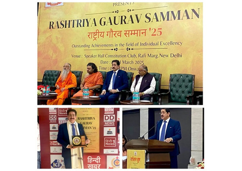 Dr. Sandeep Marwah Honored with Rashtriya Gaurav Award at Constitution