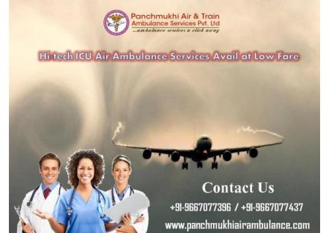 ICU Upgraded Charter Air Ambulance in Dibrugarh at Low Fare