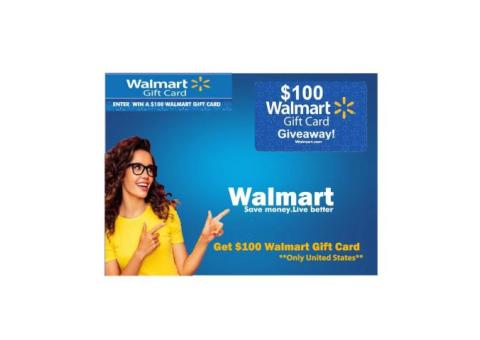 Enter for a $100 Walmart Gift Card!