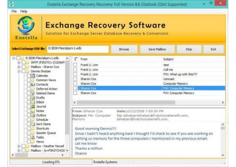 EDB to PST Recovery