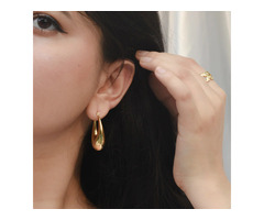 Gold Plated Anti Tarnish Gold Hoops