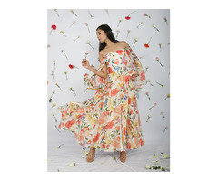 off the shoulder gown