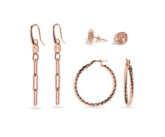 Twisted Hoop Earrings Set – Bronzoro™