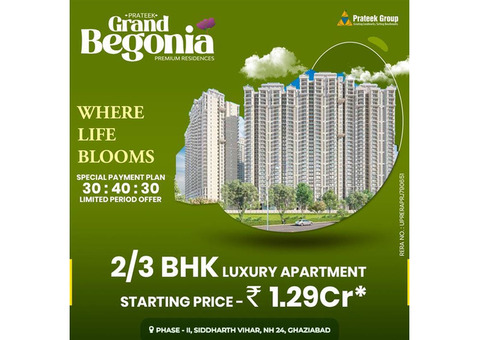 2 BHK Apartment in NH24 by Prateek Grand Begonia