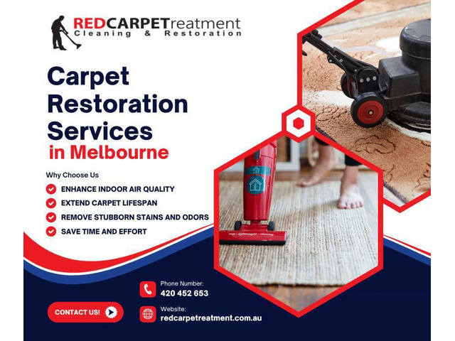 Expert Carpet Restoration Services in Melbourne by Redcarpetreatment