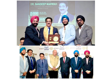 Sandeep Marwah Honoured with Punjabi Ratan Award at 5th Anniversary