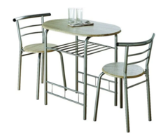 Compact Oak Dining Table Set – Includes 2 Chairs