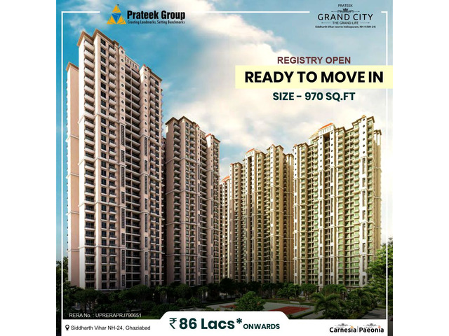 2 BHK Apartment for sale in Ghaziabad | Prateek Grand City Phase 1