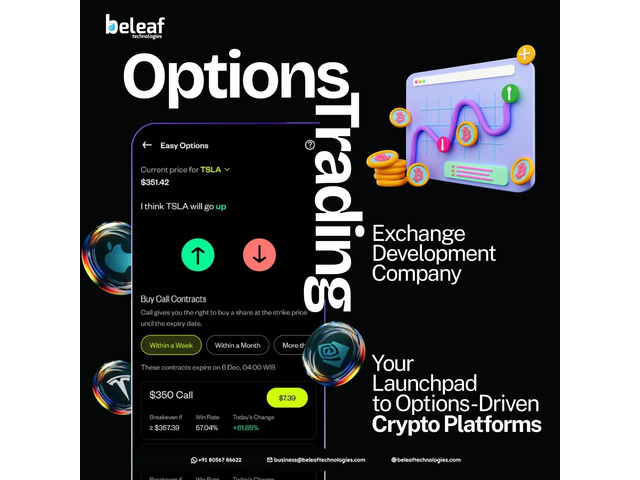 Top Options Trading Crypto Exchange Development - Beleaf Technologies