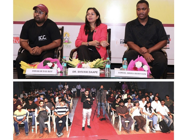 Team Behind Dilli Dark Visits AAFT, Celebrating the Contribution