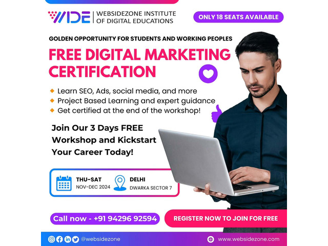 Online Digital Marketing Masters Course in India - Wide Institute