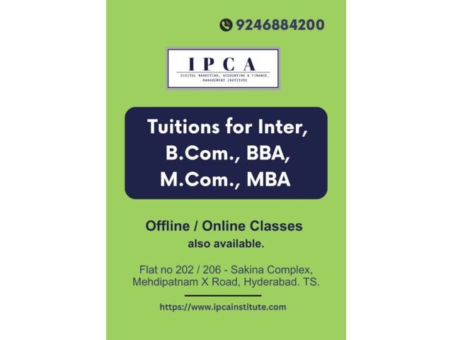 B.Com / BBA Tuitions – All Subjects Covered!