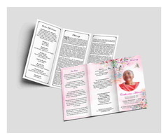 Letter Size Obituary Program Printing