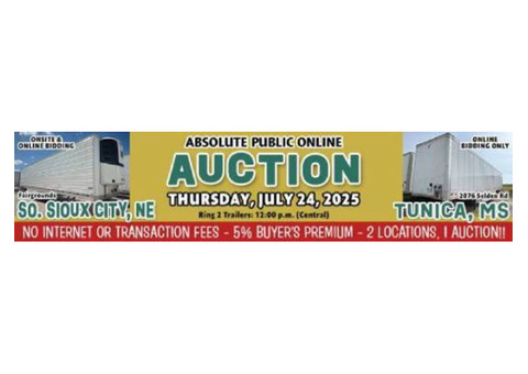 Upcoming July Trailers Auction – Sioux City, NE