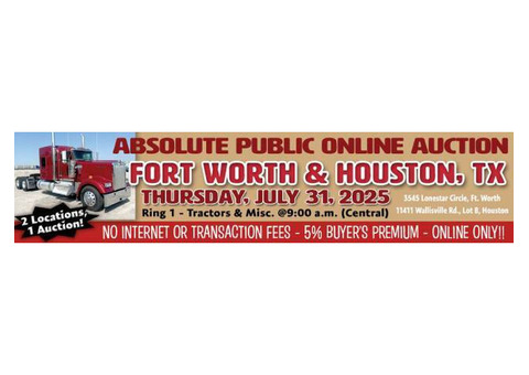 Gear Up for Deals Tractors And Misc Auction Fort Worth, TX 2025