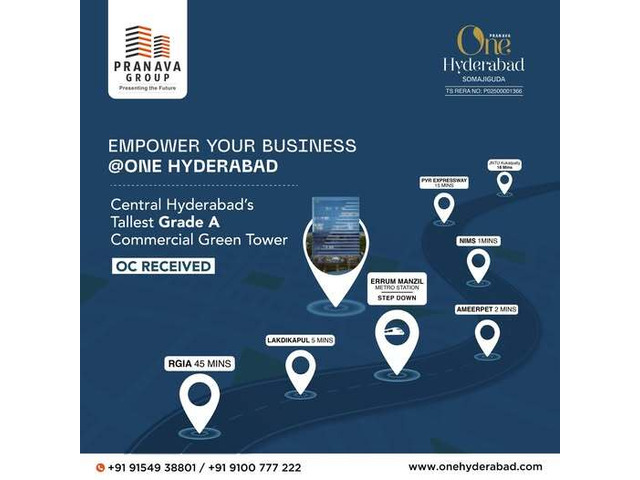 Premium Commercial Space on lease in Somajiguda