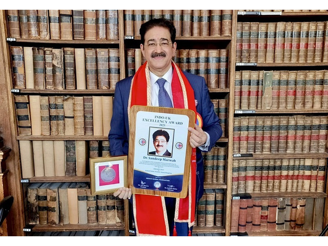 Dr Sandeep Marwah Conferred with Prestigious India–UK Excellency Award