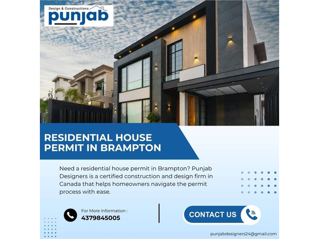 Residential House Permit Services in Brampton | Punjab Designers