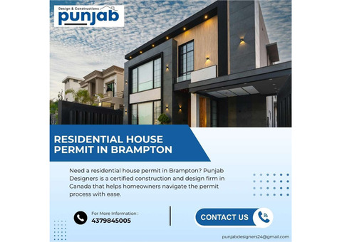 Residential House Permit Services in Brampton | Punjab Designers