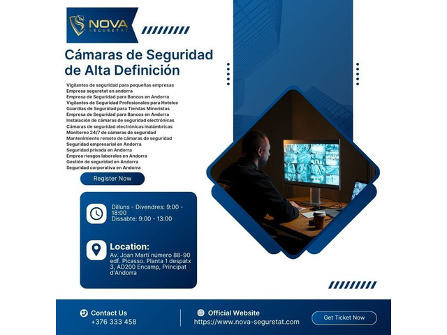 Instalación de cámaras de seguridad electrónicas | Nova-Seguretat