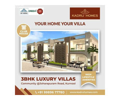 3BHK Luxury Villas In Kurnool | Gated community villas for sale