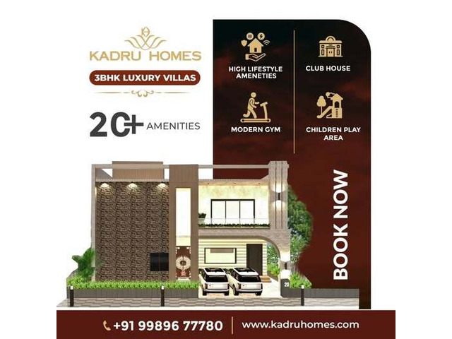Kuda Approval Villas with Modren Amenities Kurnool | Kadru Homes