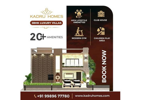 Kuda Approval Villas with Modren Amenities Kurnool | Kadru Homes