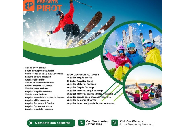 Alquiler de Material en Pas de la Casa y La Massana – Esports Pirot