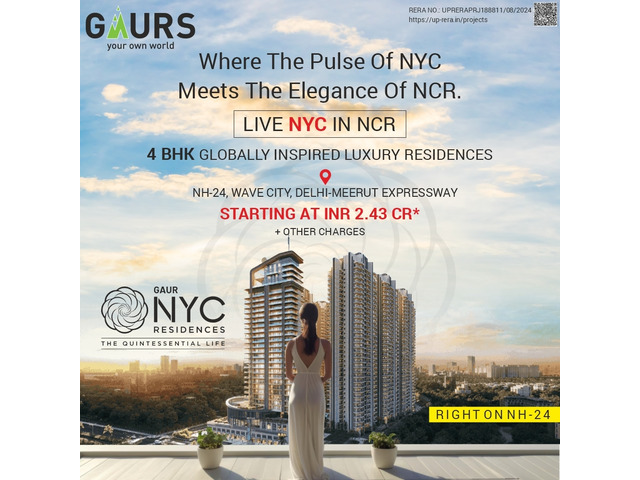4 BHK Flat in Ghaziabad - Gaur NYC Residence