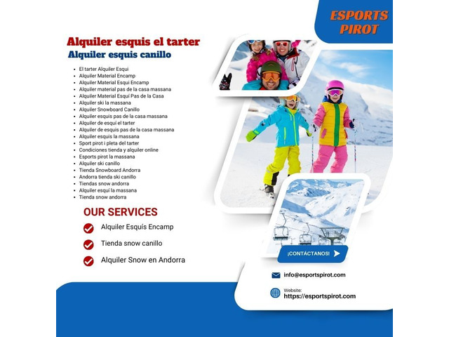 Todo para la nieve: alquiler de material en Encamp