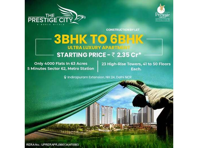 3 BHK Flat in Indirapuram Extension - The Prestige City