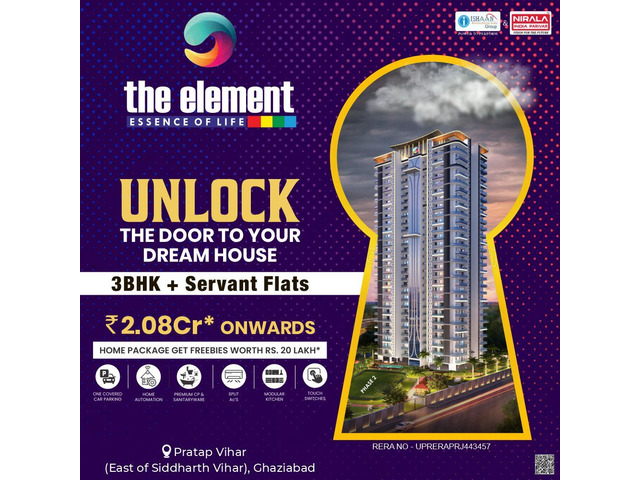 3 BHK Apartment in Siddharth Vihar, Ghaziabad - The Element