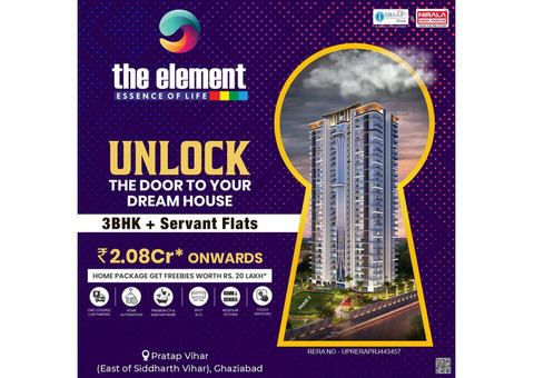 3 BHK Apartment in Siddharth Vihar, Ghaziabad - The Element