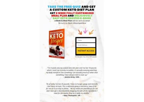 Take the free quiz and get a custom keto diet plan