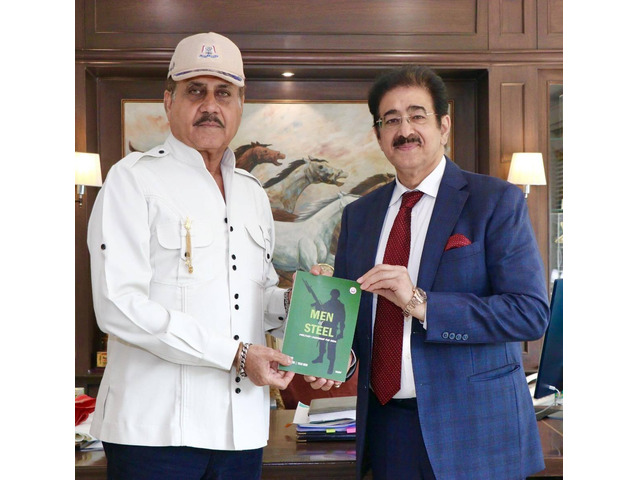 Gen. Ajay Kumar Singh Visits Marwah Studios, Presents His Book